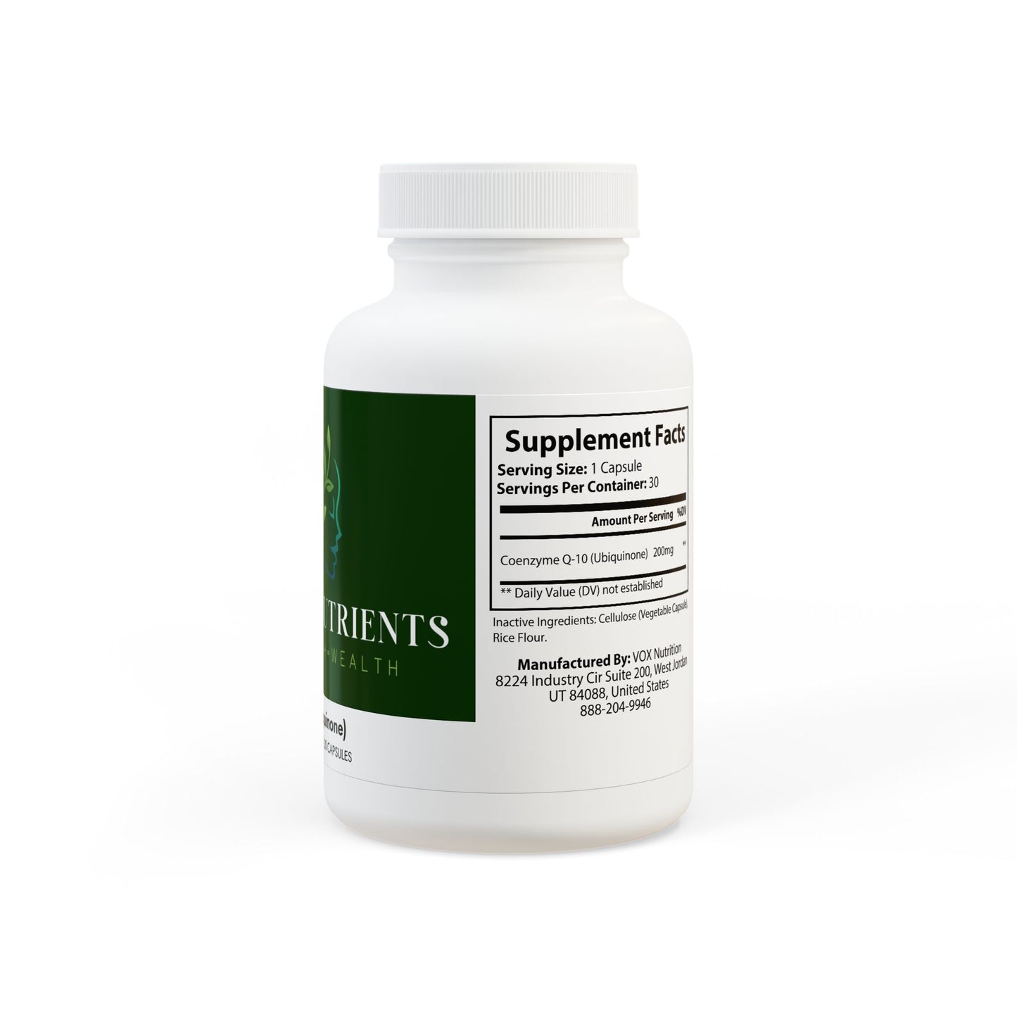 CoQ10 (Ubiquinone) Supplement (30 Capsules)